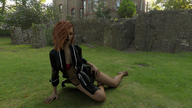 Обои картинки фото 3д графика, люди , people, девушка, взгляд, фон