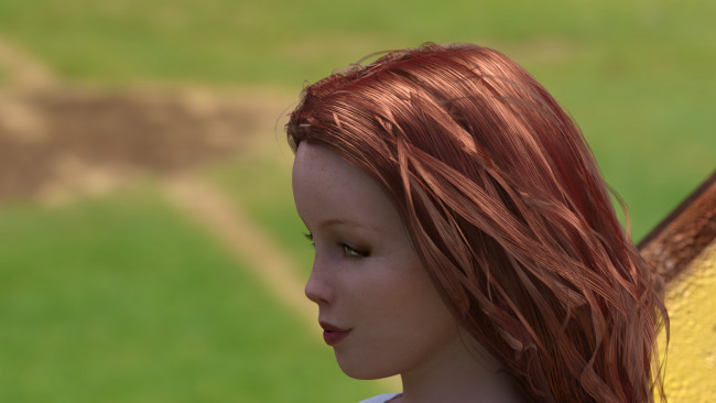 Обои картинки фото 3д графика, портрет , portraits, фон, девушка, взгляд