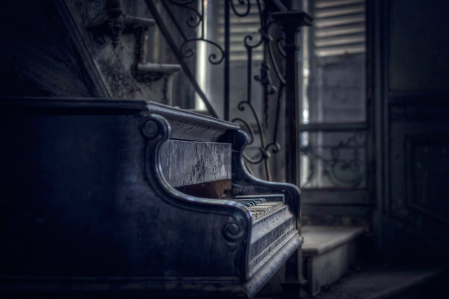 Обои картинки фото музыка, -музыкальные инструменты, лестница, пианино