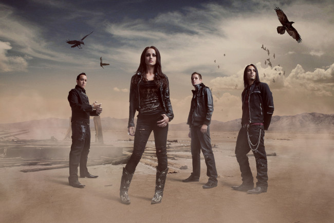 Обои картинки фото the letter black,  sarah anthony, музыка, -временный, группа, мужчина, взгляд, музыкант, девушка