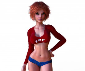 Картинка 3д+графика люди+ people фон взгляд девушка