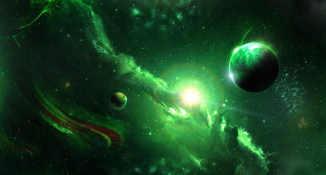 Картинка космос арт вселенная галактика звезды планеты