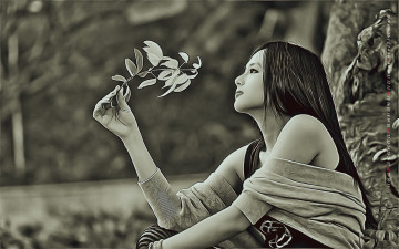 Картинка календари компьютерный+дизайн 2019 calendar женщина девушка листья профиль