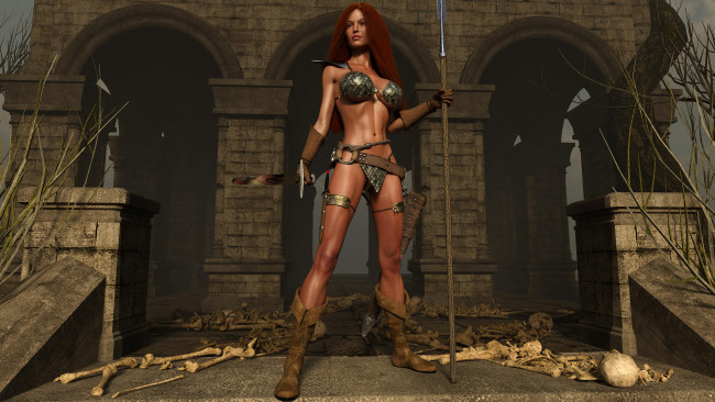 Обои картинки фото 3д графика, фантазия , fantasy, девушка, взгляд, фон