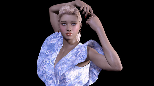 Обои картинки фото 3д графика, люди , people, девушка, взгляд, фон