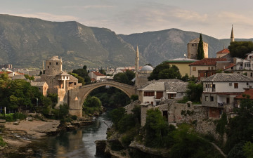 Картинка города мостар+ босния+и+герцеговина мост