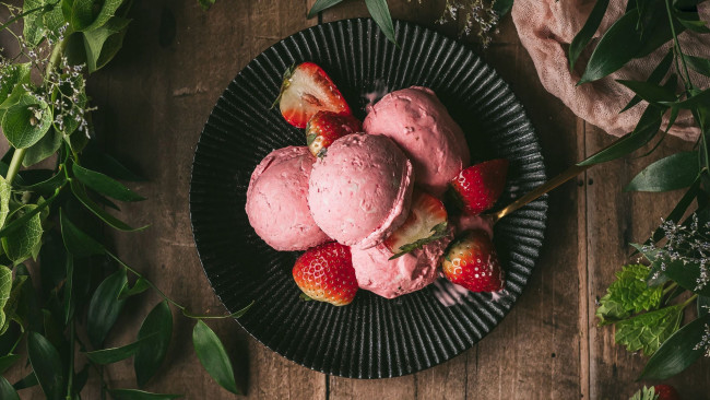 Обои картинки фото еда, мороженое,  десерты