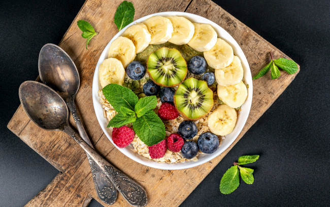 Обои картинки фото еда, мюсли,  хлопья