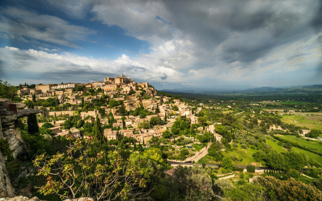 Обои картинки фото gordes, france, города, - панорамы