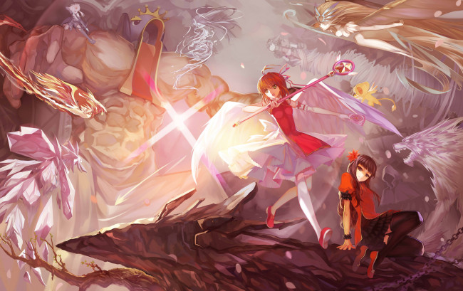 Обои картинки фото аниме, card captor sakura, сакура, собирательница, карт