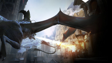 Картинка видео+игры century +age+of+ashes драконы полет город