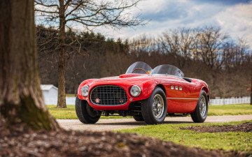 Картинка автомобили ferrari 340mm spyder 4к ретро 1953 года суперкар олдсмобиль феррари