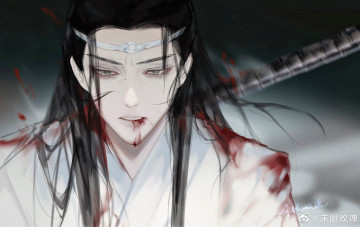 Картинка рисованное кино +мультфильмы лань ванцзи кровь наказание