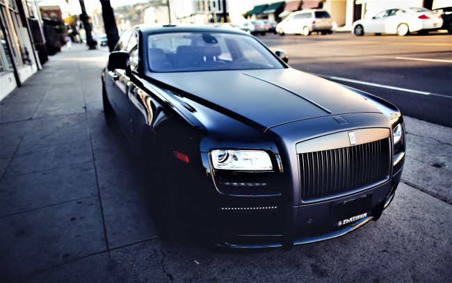 Обои картинки фото автомобили, rolls-royce, черный, дорога