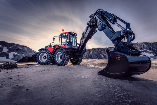 Обои картинки фото техника, фронтальные погрузчики, huddig