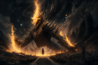 Картинка фэнтези существа нейросети графика нейроарт ai art нейронные сети рисунки нейро искусство