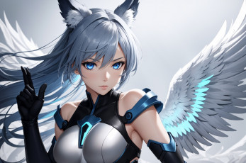 Картинка аниме ангелы +демоны нейросети графика нейроарт ai art нейронные сети рисунки нейро искусство