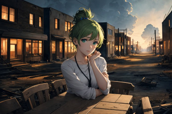 Картинка аниме город +улицы +интерьер +здания нейросети графика нейроарт ai art нейронные сети рисунки нейро искусство