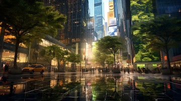 Картинка рисованное города нейросети графика нейроарт ai art нейронные сети рисунки нейро искусство нью-йорк