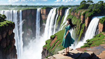 Картинка аниме пейзажи +природа нейросети графика нейроарт ai art нейронные сети рисунки нейро искусство