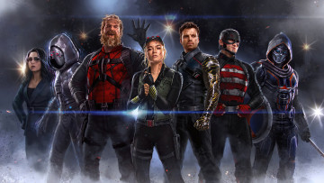 Картинка thunderbolts+`+2024 рисованное кино +мультфильмы громовержцы фантастика фэнтези боевик драма криминал harrison ford florence pugh ольга куриленко david harbour