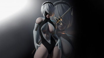 Картинка видео+игры nier +automata automata