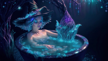 Картинка фэнтези маги +волшебники нейросети графика нейроарт ai art нейронные сети рисунки нейро искусство девушка