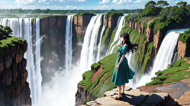 Обои картинки фото аниме, пейзажи,  природа, нейросети, графика, нейроарт, ai, art, нейронные, сети, рисунки, нейро, искусство