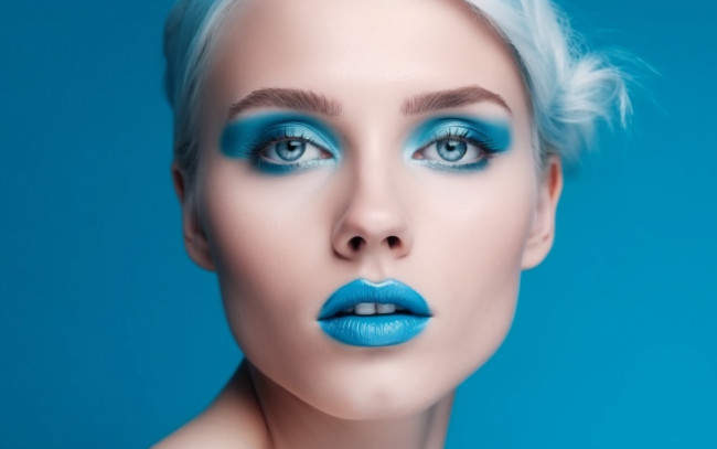 Обои картинки фото девушки, - лица,  портреты, модель, яркий, макияж