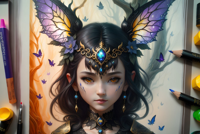 Обои картинки фото фэнтези, девушки, нейросети, графика, нейроарт, ai, art, нейронные, сети, рисунки, нейро, искусство