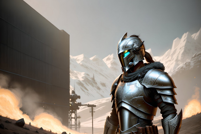 Обои картинки фото фэнтези, роботы,  киборги,  механизмы, нейросети, графика, нейроарт, ai, art, нейронные, сети, рисунки, нейро, искусство