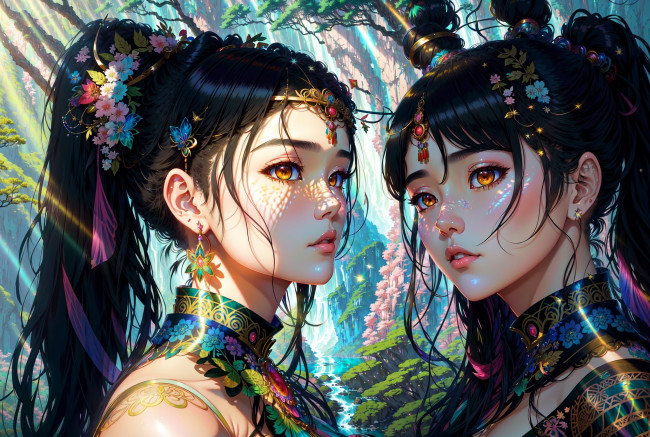 Обои картинки фото аниме, unknown,  другое , нейросети, графика, нейроарт, ai, art, нейронные, сети, рисунки, нейро, искусство