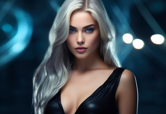 обоя 3д графика, портреты и лица , portraits and faсes, девушка, нейросеть