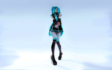 Картинка девушки momo образ косплей наряд костюм каблуки шипы цепи