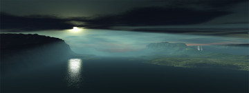 Картинка falls on carnivore prime 3д графика nature landscape природа