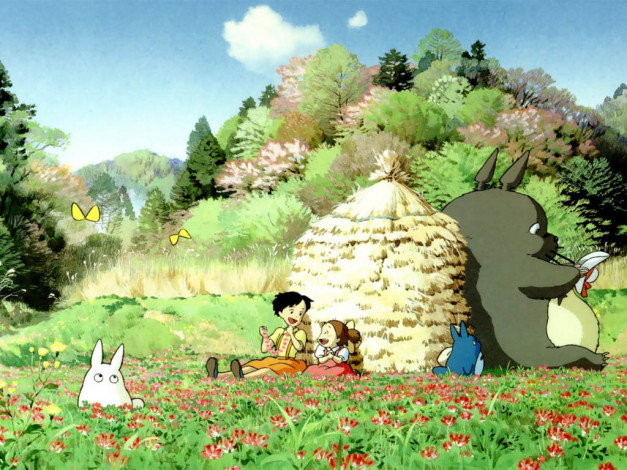 Обои картинки фото my, neighbor, totoro, аниме