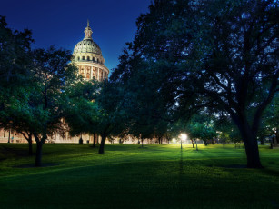 Картинка the capitol on night города вашингтон сша