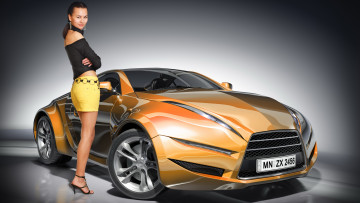 Картинка автомобили авто девушками фрактал