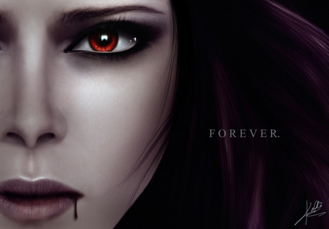 Обои картинки фото фэнтези, вампиры, лицо, кровь