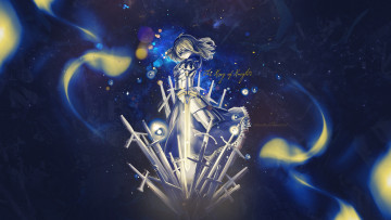 Картинка аниме fate zero девушка мечи