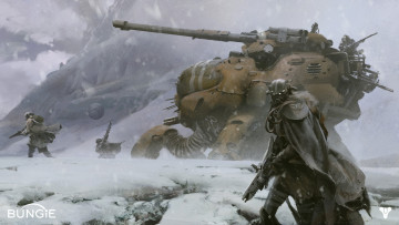 Картинка destiny видео игры зима механизм