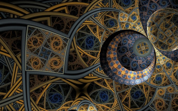 Картинка 3д графика fractal фракталы узоры