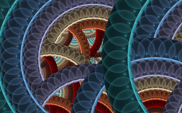 Картинка 3д графика fractal фракталы узоры