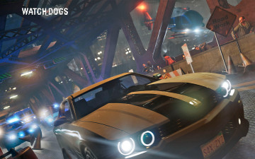 Картинка watch dogs видео игры автомобили мост