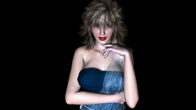 Обои картинки фото 3д, графика, people, люди, взгляд, девушка