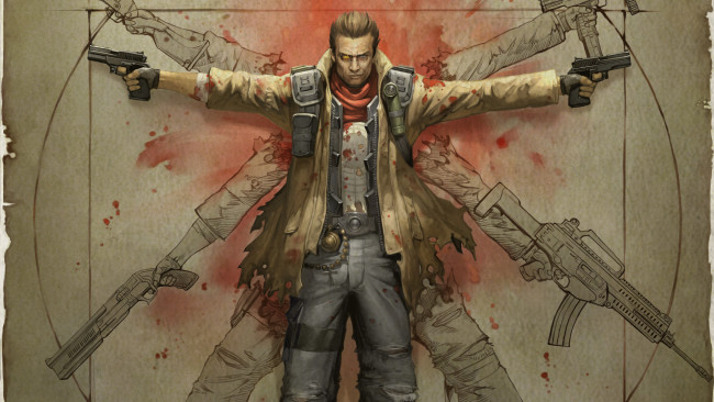 Обои картинки фото neverdead, видео, игры, bryce, boltzmann, оружие