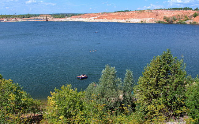 Обои картинки фото природа, реки, озера, карьер, озеро