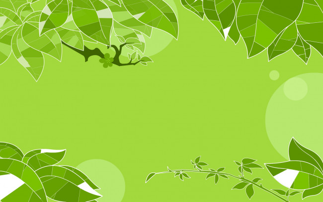 Обои картинки фото векторная, графика, листья, ветки