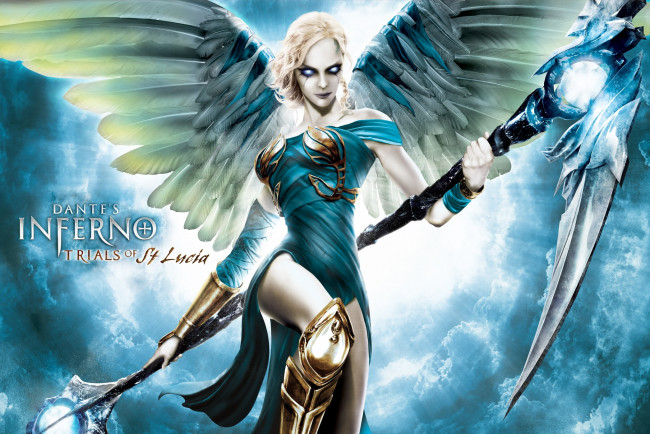 Обои картинки фото dante`s, inferno, видео, игры, st, lucia, крылья