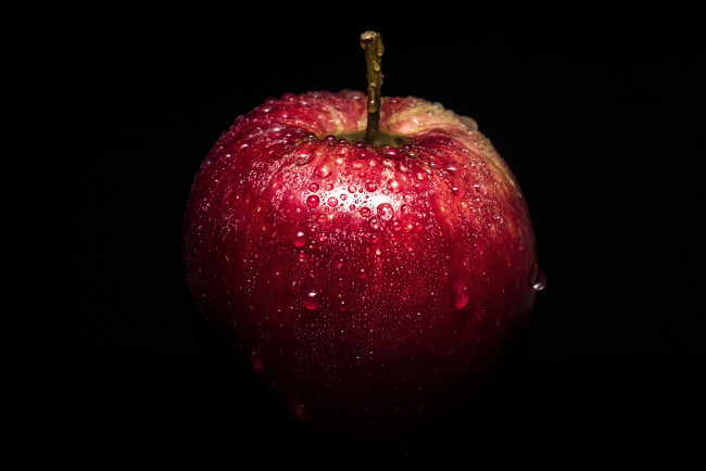 Обои картинки фото еда, Яблоки, плод, капли